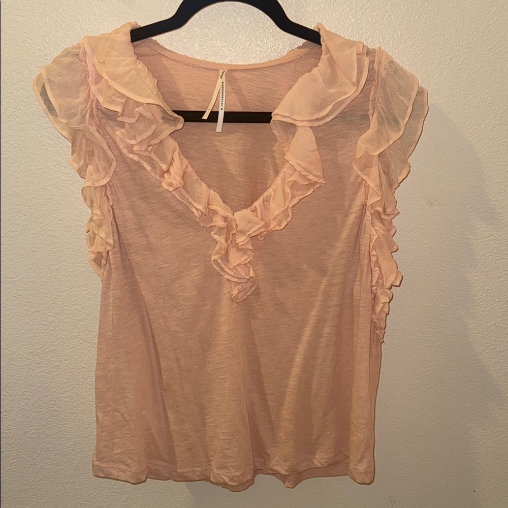 Ruffled Pink Women's Top
